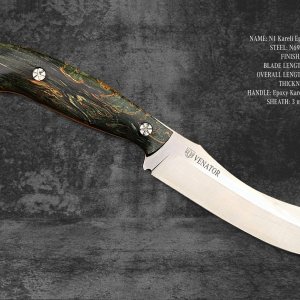 Lovecký stahovací nůž VENATOR N1 Green - N690