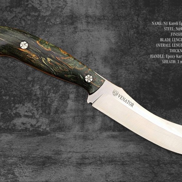 Lovecký stahovací nůž VENATOR N1 Green - N690